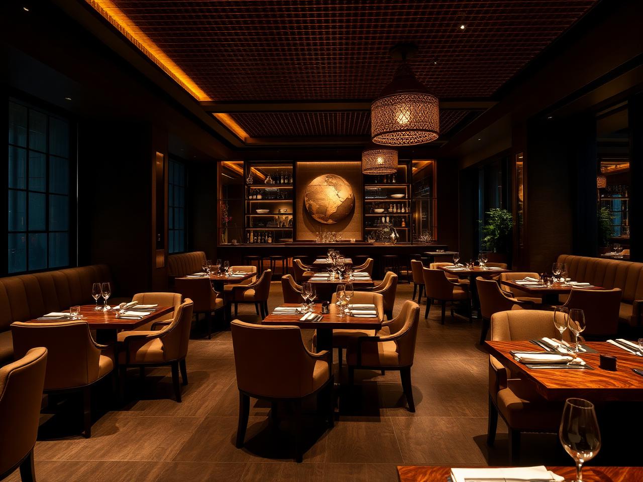 Custom dining furniture for a luxury restaurant
